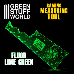 Gaming Measuring Tool - Fluor Lime Green 8 inches | Markers and gaming rulers