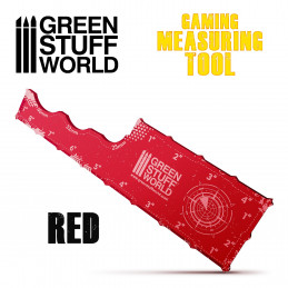 Gaming-Messwerkzeug - Rot 8 Zoll | Marker und Spiel Lineale