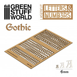 Letras y números 4 mm GOTICOS Letras y numeros Modelismo