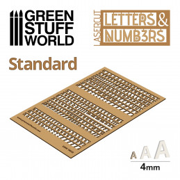 Lettres et nombres 4 mm STANDARD | Lettres et chiffres Modelage