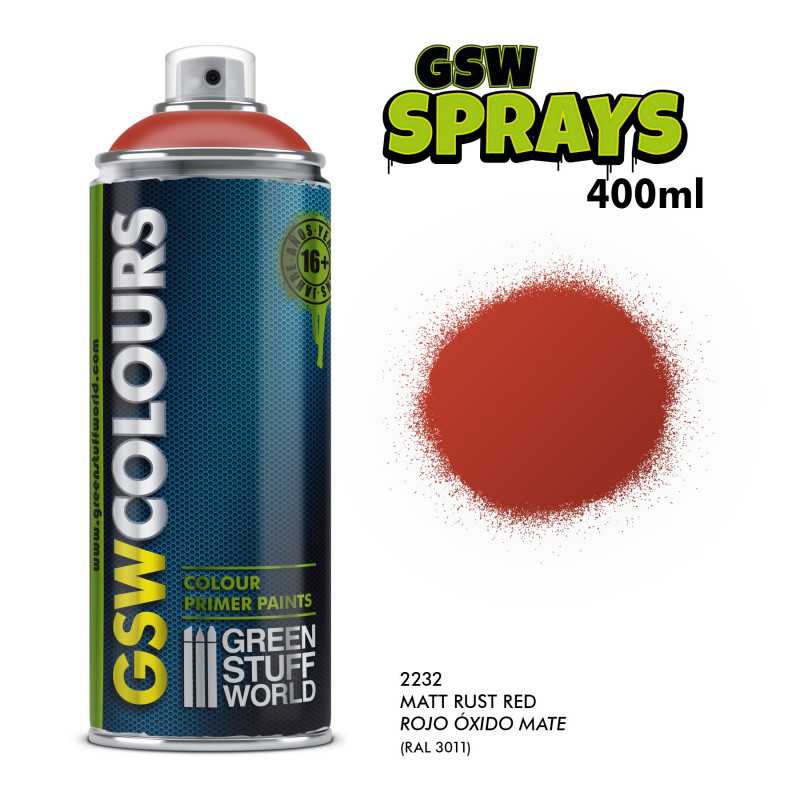 ▷ Bomboletta Spray - ROSSO Opaco 400ml | - GSW