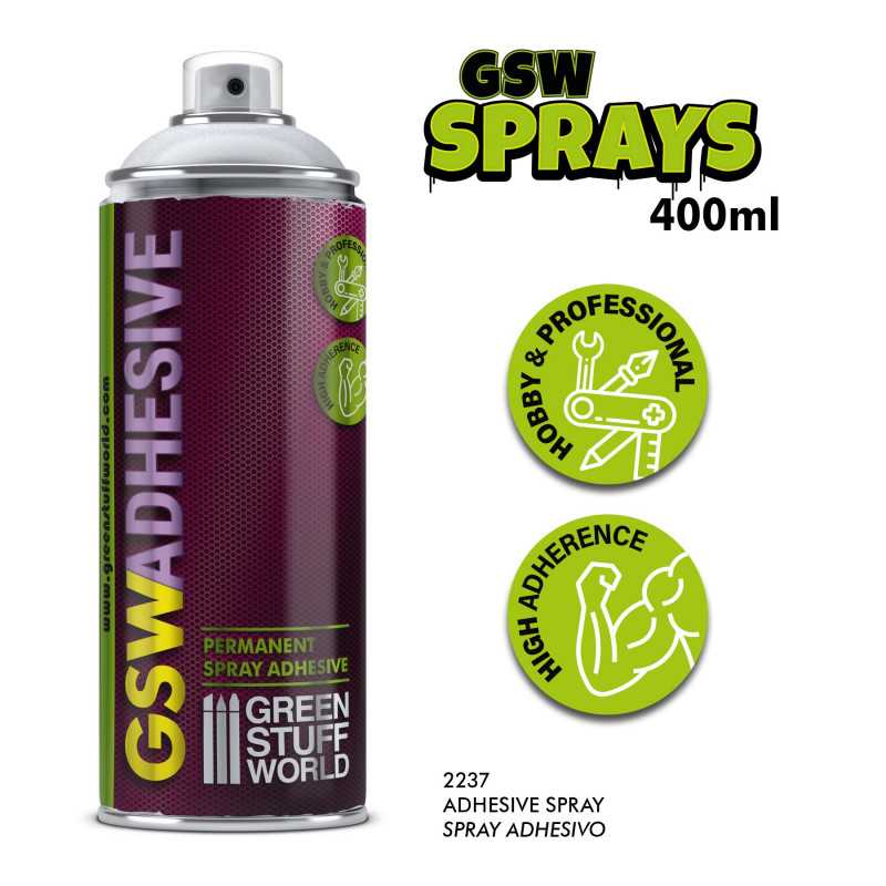 ▷ Spray adhésif 400ml | Adhésif en spray permanent - GSW