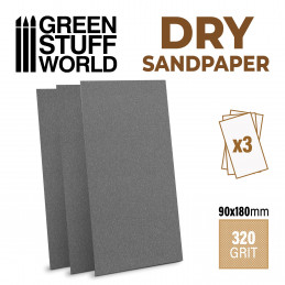 PAPEL LIJA - DRY SandPaper - Grano 320 Papel de Lija