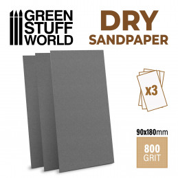 Papier de verre 180x90mm - DRY - Grain 800 | Papier de verre