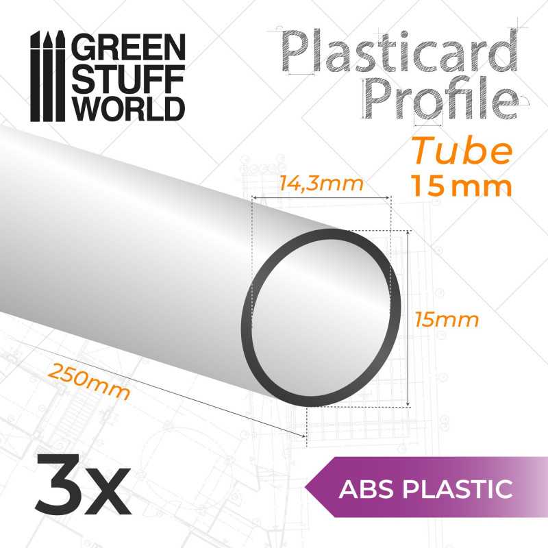 ▷ Comprar Perfil Plasticard TUBO 15mm - TUBERIA | - Green Stuff World