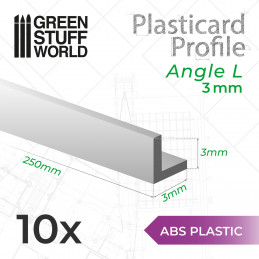 ASA Polystyrol-Profile WINKELPROFIL Plastikcard 3 mm | andere Profile