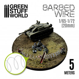 Stacheldraht - Barbed Wire - 1/65-1/72 (20mm) | langer Stacheldraht