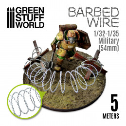 Stacheldraht - Barbed Wire - 1/32-1/35 Militär (54mm) | langer Stacheldraht