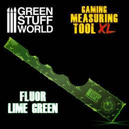 Mesureur Gaming - Vert Fluor Lime 12 pouces | Marqueurs et règles du jeu