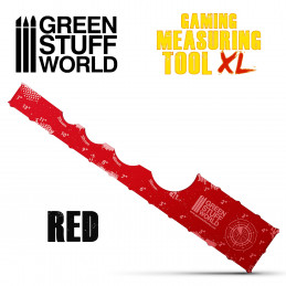 Gaming-Messwerkzeug - Rot 12 Zoll | Marker und Spiel Lineale