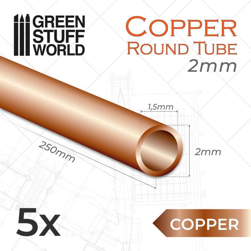 ▷ Comprar Tubos de Cobre 2mm | - Green Stuff World