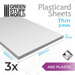 Plancha Plasticard 2 mm - COMBOx3 planchas Planchas Lisas