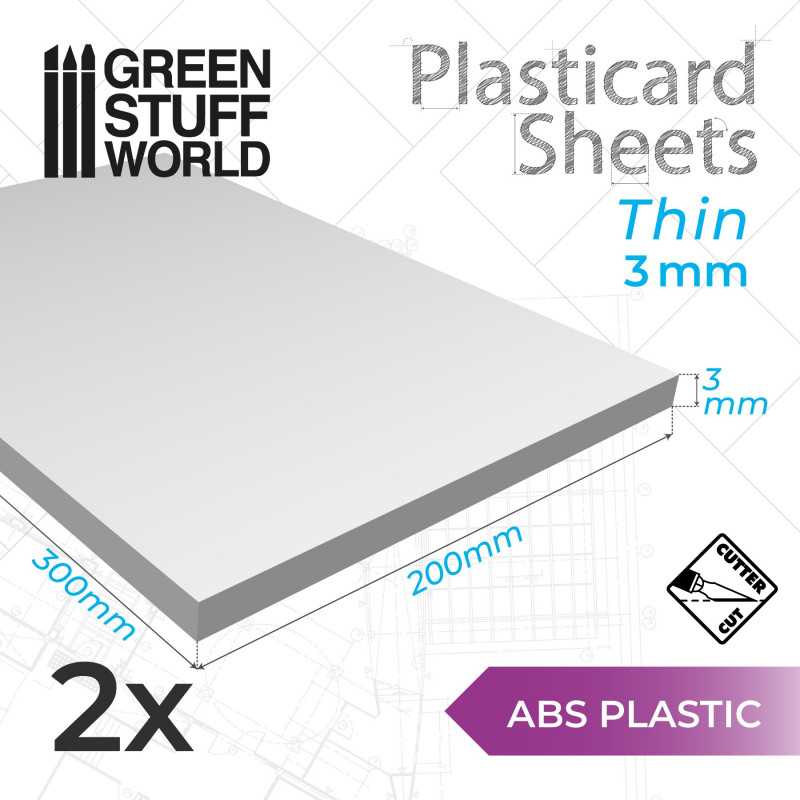 ▷ Plancha Plasticard 3 mm - COMBOx2 planchas | - GSW