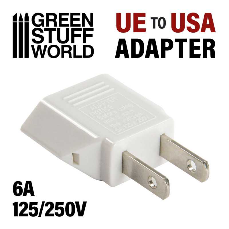 ▷ Buy EU-USA plug adapter WHITE | - Green Stuff World