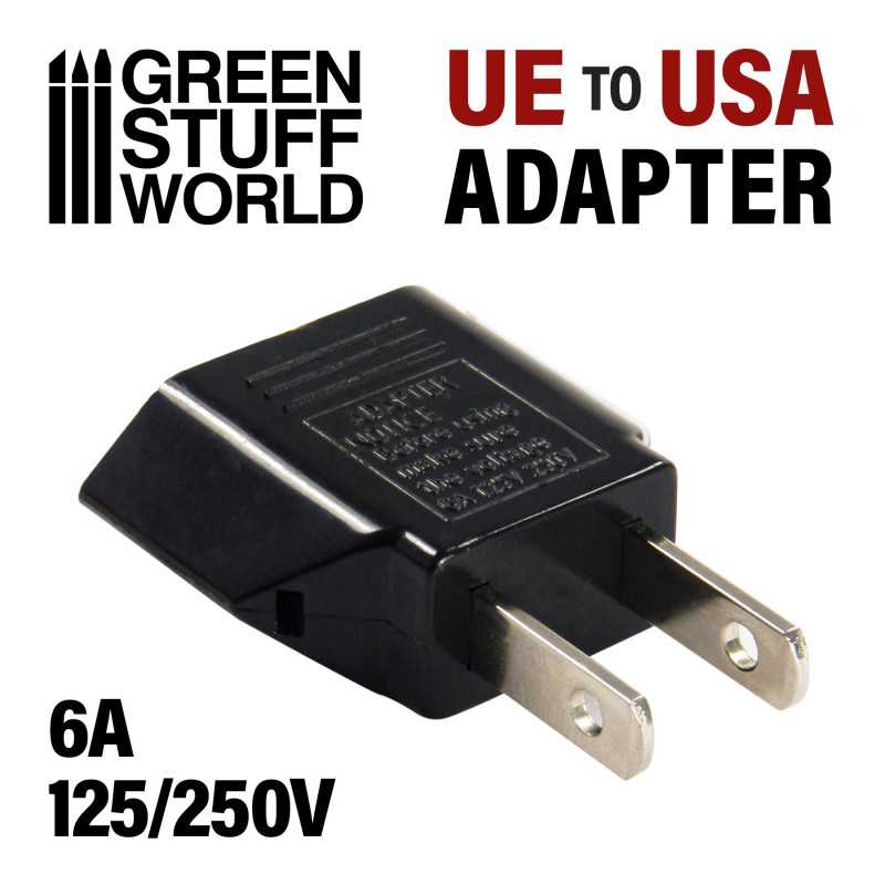 ▷ EU-USA plug adapter BLACK | - GSW