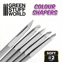 Pinceau Silicone - Colour Shapers TAILLE 2 - BLANC SOUPLE | Outils de Modelage