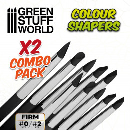 Pinceau Silicone - Colour Shapers TAILLE 0 et 2 - 10 pinceaux - NOIR FERME | Pinceaux en Silicone