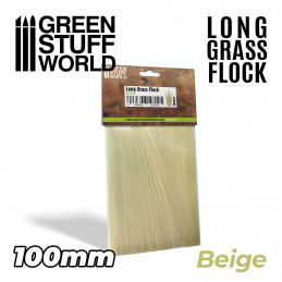 Long Grass Flock 100mm - Beige | Long Grass Flock