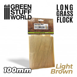 Long Grass Flock 100mm - Light Brown | Long Grass Flock