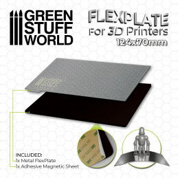 Placas flexibles para impresoras 3D - 124x70mm Placas de impresion flexibles