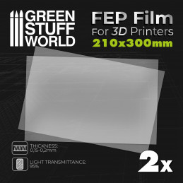 FEP film 300x210mm (pack x2) | FEP Folie 3d Drucker