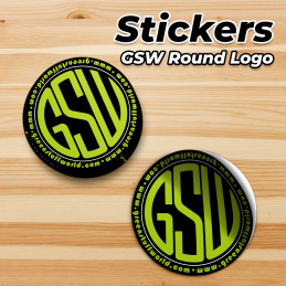 Runder GSW Logo Aufkleber | Pegatinas merchan