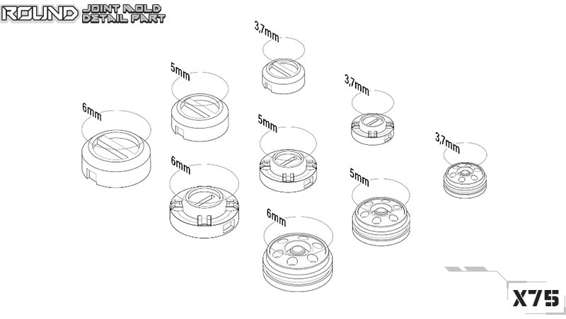 Builder parts - Round Joint Mold Detail Part