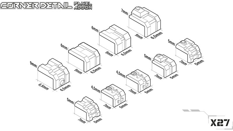 Mecha Detail Parts - Pannello Angolare Aggiuntivo